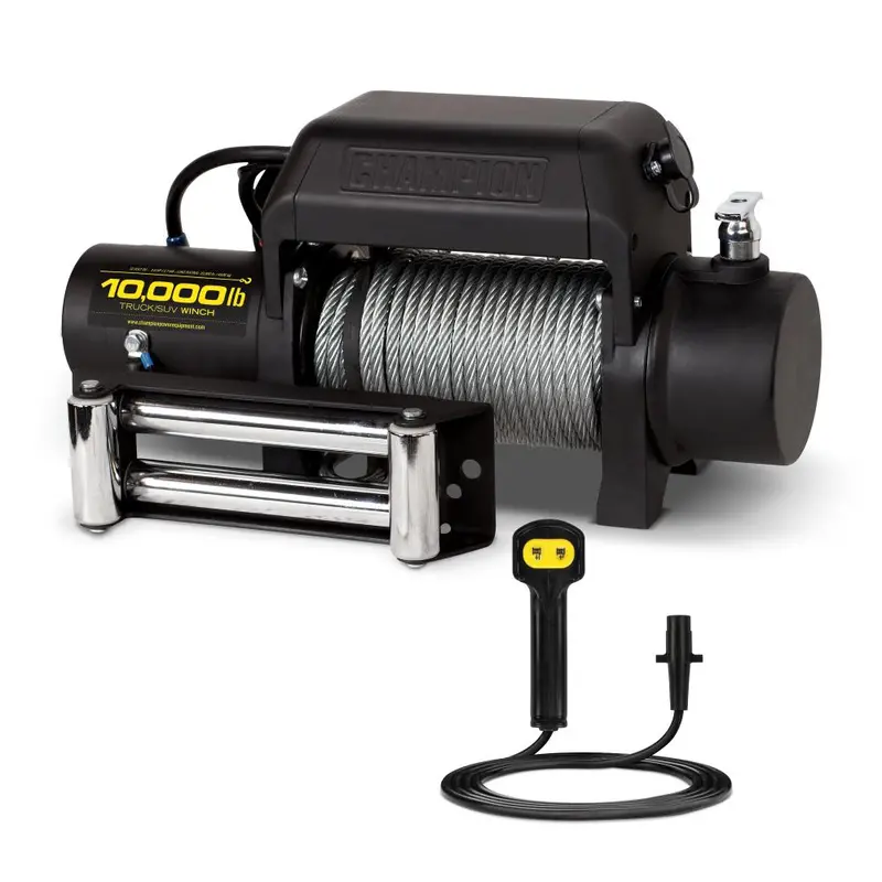 10,000-Lb Electric Winch Kit for Trucks & SUVs – Wireless Remote Control, Heavy-Duty Recovery System