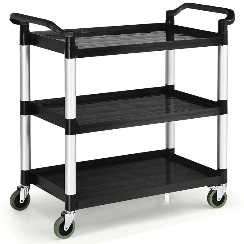 3-Tier Rolling Utility Cart – Mobile Storage Organizer with Locking Casters