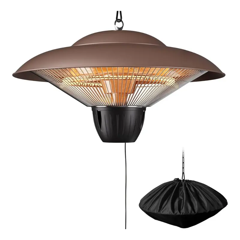 Hanging 1500W Infrared Patio Heater with Adjustable Chains for Outdoor Areas