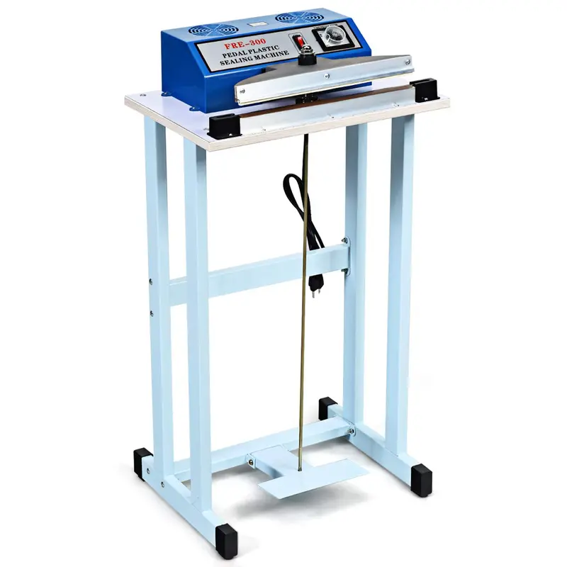12-Inch Foot-Pedal Impulse Sealer – 110V Heat-Sealing Machine with Built-in Cutter