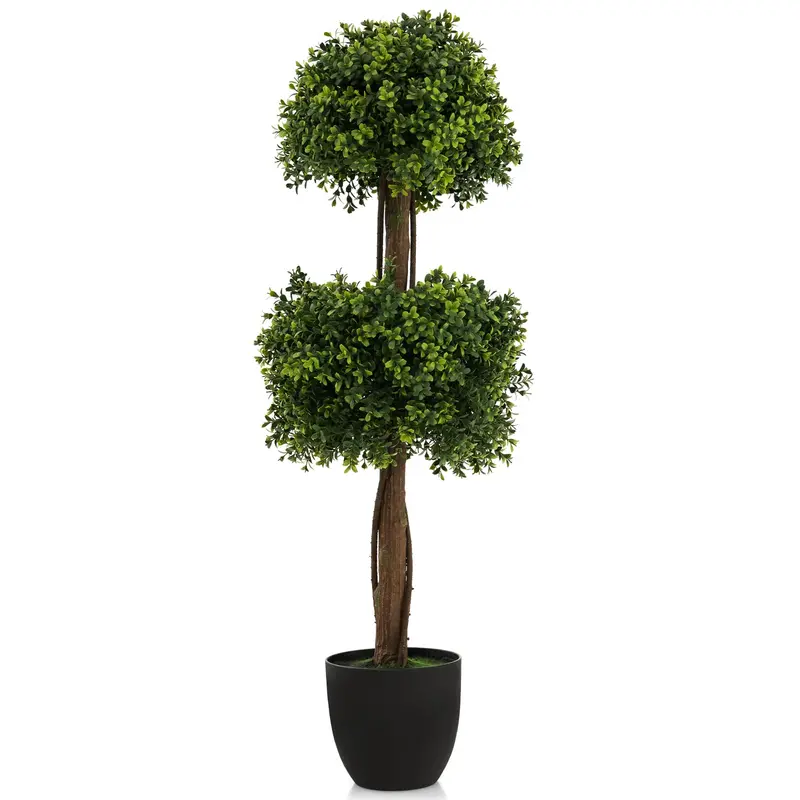 40-Inch Artificial Boxwood Topiary Ball for Indoor Outdoor Decor