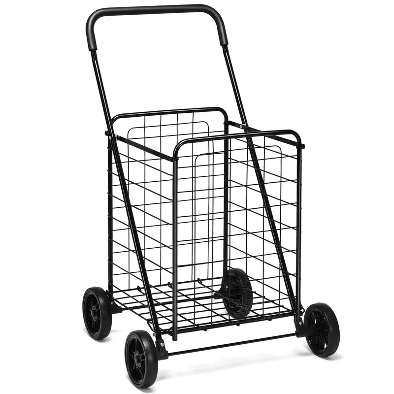 Lightweight Folding Shopping Cart – Wheeled Grocery Trolley for Easy Transport