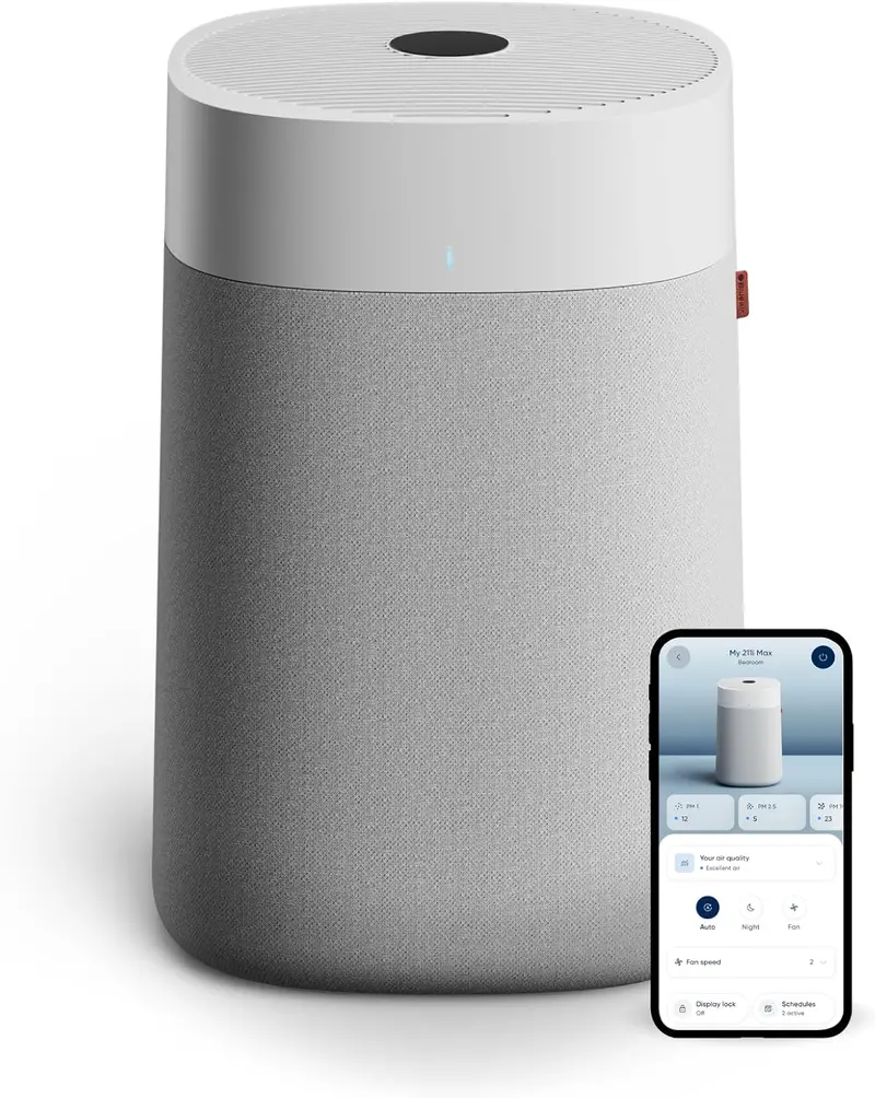 Blueair Blue Pure 211i Max – HEPASilent Smart Air Cleaner for Large Homes (3,048 ft²/hr), Virus, Mold & Smoke Removal