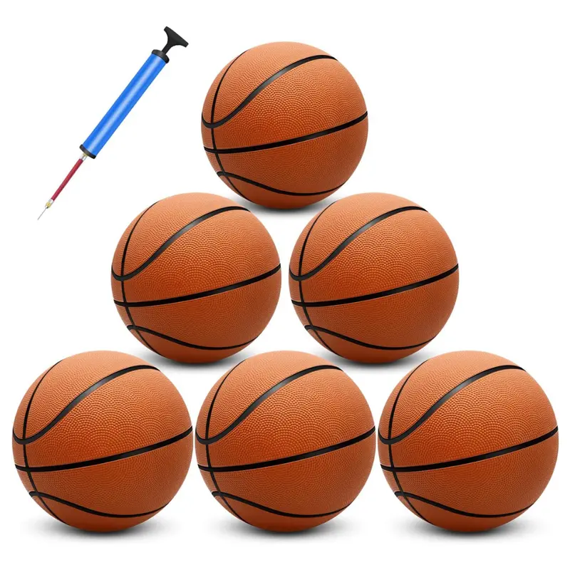 All-Surface Rubber Basketball Set – Includes Ball Pump for Indoor/Outdoor Play