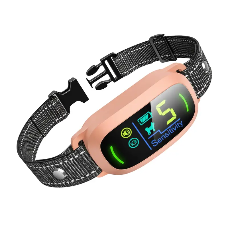 Rechargeable Bark Collar for Dogs – Beep + Vibration Feedback, 5 Sensitivity Tiers