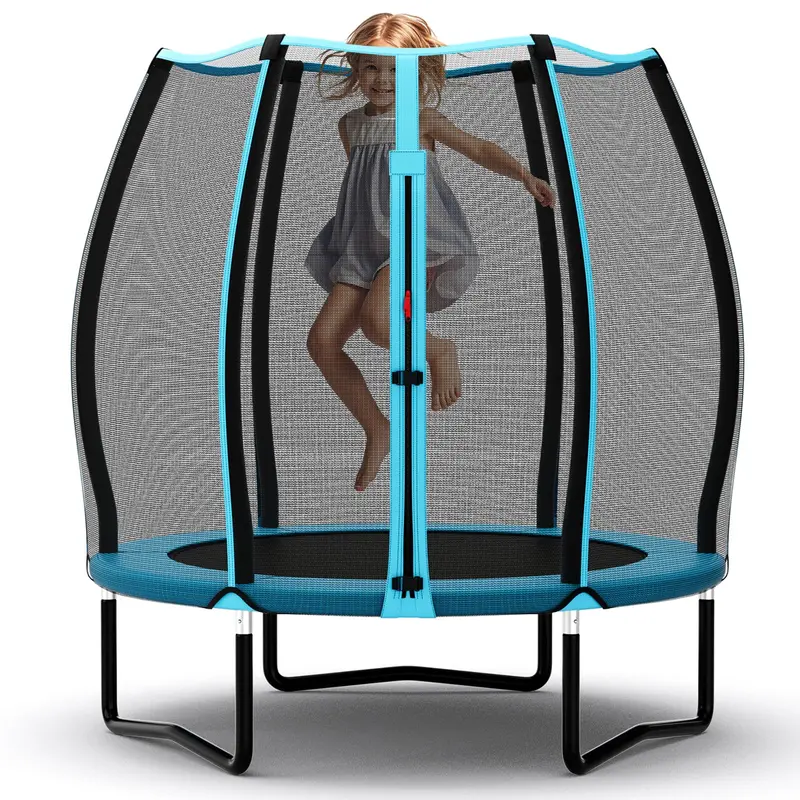 55-Inch ASTM-Certified Kids’ Trampoline — Enclosed Mini Bouncer for Toddlers & Preschoolers