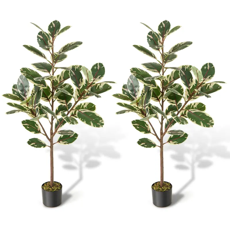 4.3-Foot Lifelike Bird of Paradise Plant – UV-Resistant PEVA Leaves, 2-Pack