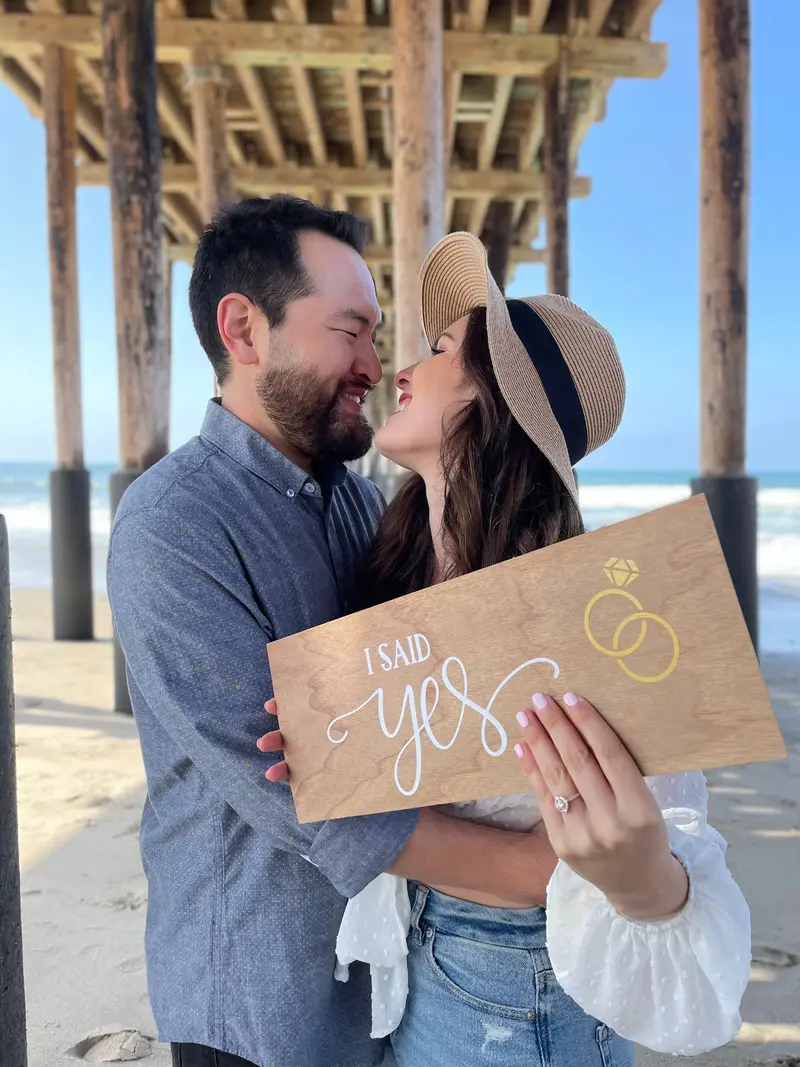 I Said Yes Wooden Keepsake Sign for the Bride-to-Be