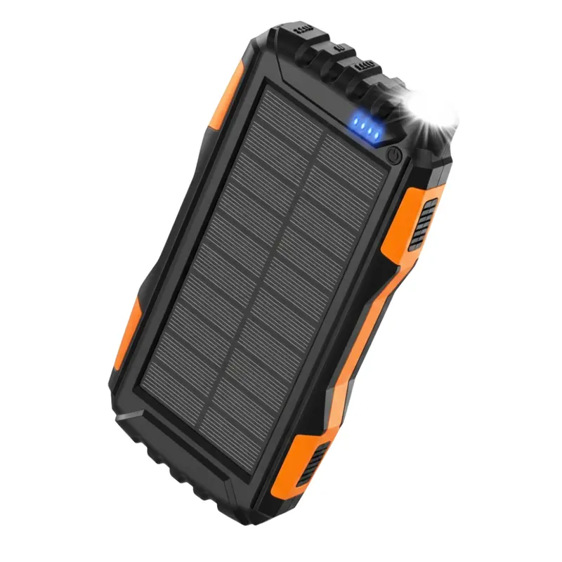 High-Capacity Solar Power Bank – 42800mAh with Built-in Flashlight & Dual USB Ports