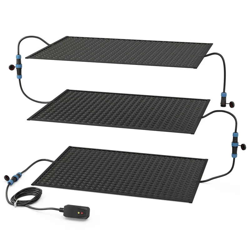 20″ x 30″ Heated Snow Melt Mat – Outdoor De-Icing Pad with Power Cord + 2 Cordless Options