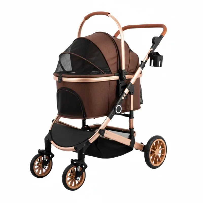 Convertible Dog Stroller & Detachable Carrier Car Seat – 50 lb Capacity