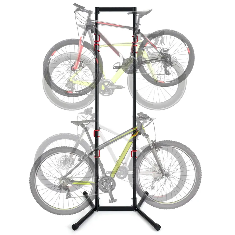 Freestanding Indoor Bike Storage Rack – Holds Up to 4 Bikes, Ideal for Garages & Apartments