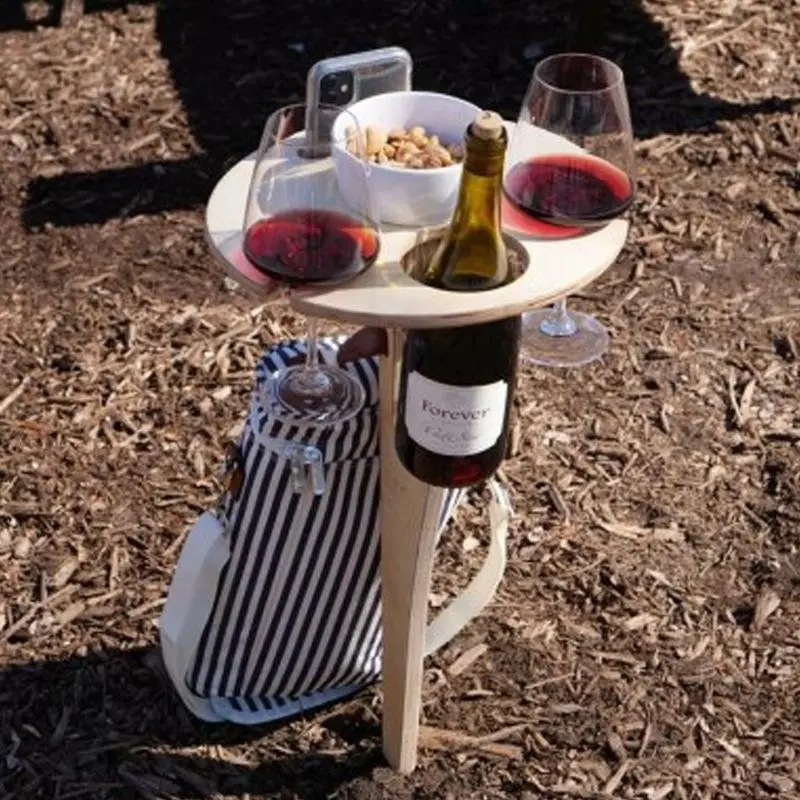 Foldable Outdoor Wine Table – Portable DIY Serving Station for Patios