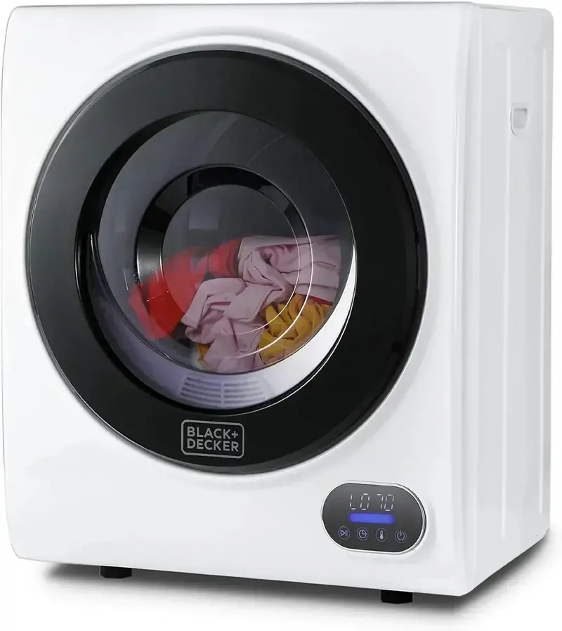 1.5 Cu. Ft. Compact Vented Electric Dryer – 850W, Stainless Steel Drum, 120V