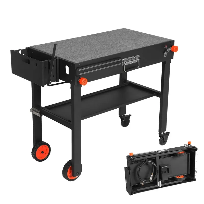 Yundasan Portable Outdoor Grill Table – 31″ x 17″ Foldable BBQ Prep Station