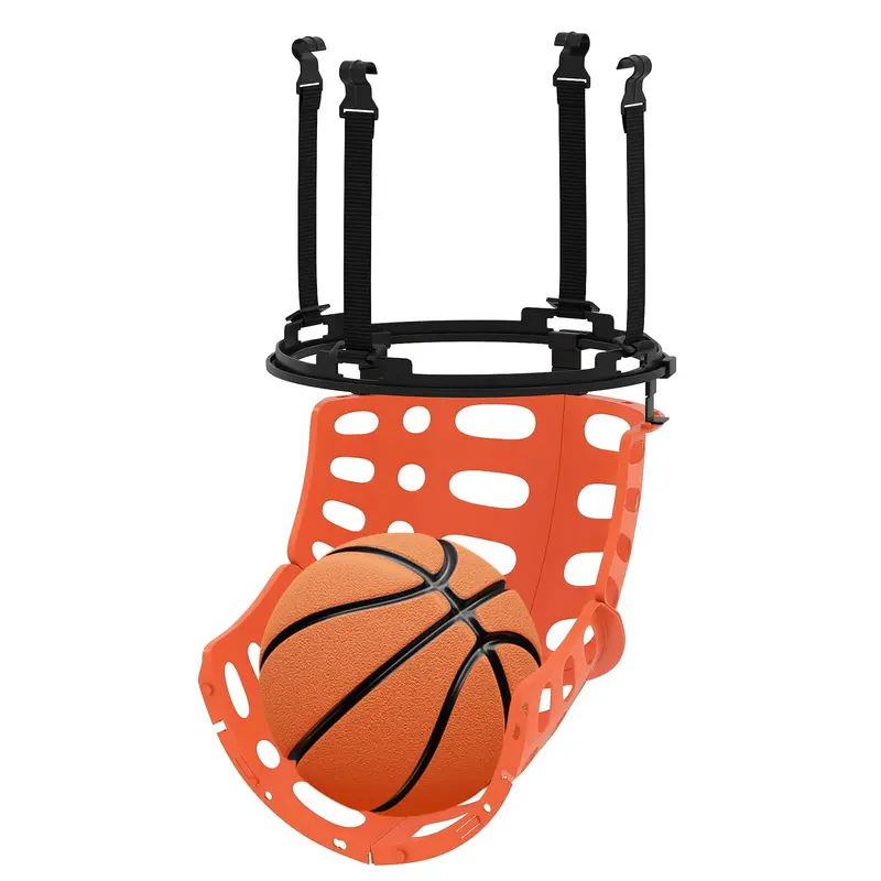360° Swivel Basketball Return System with Four Quick-Release, Tool-Free Hooks