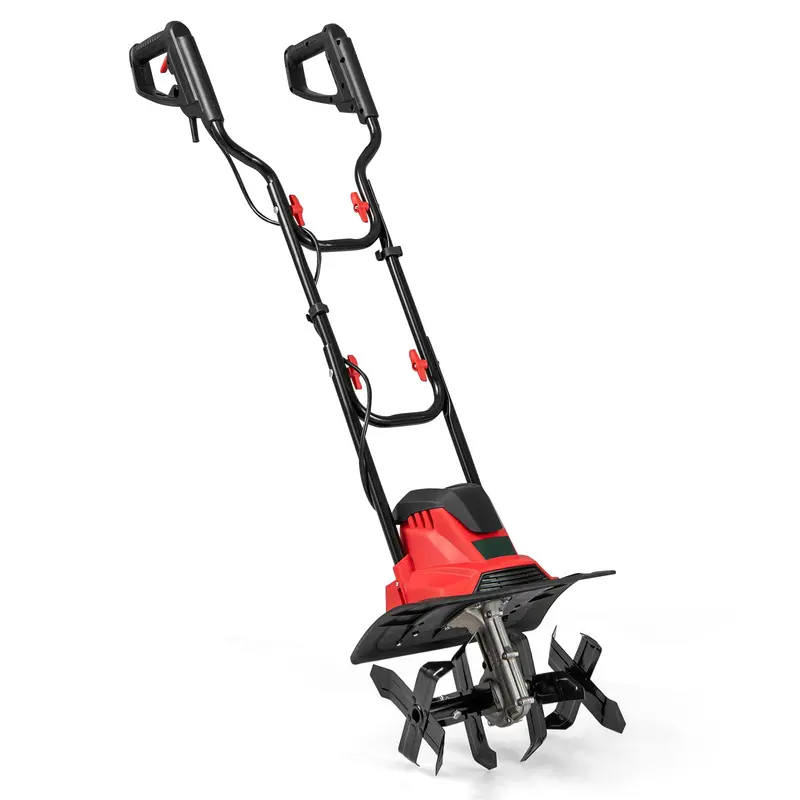 10-Amp Corded Electric Tiller – Foldable Garden Cultivator for Efficient Soil Prep