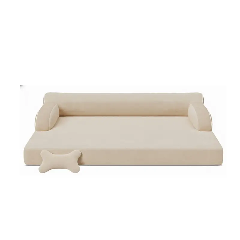 Extra-Large Cooling Memory Foam Pet Bed with Washable Bolstered Cover