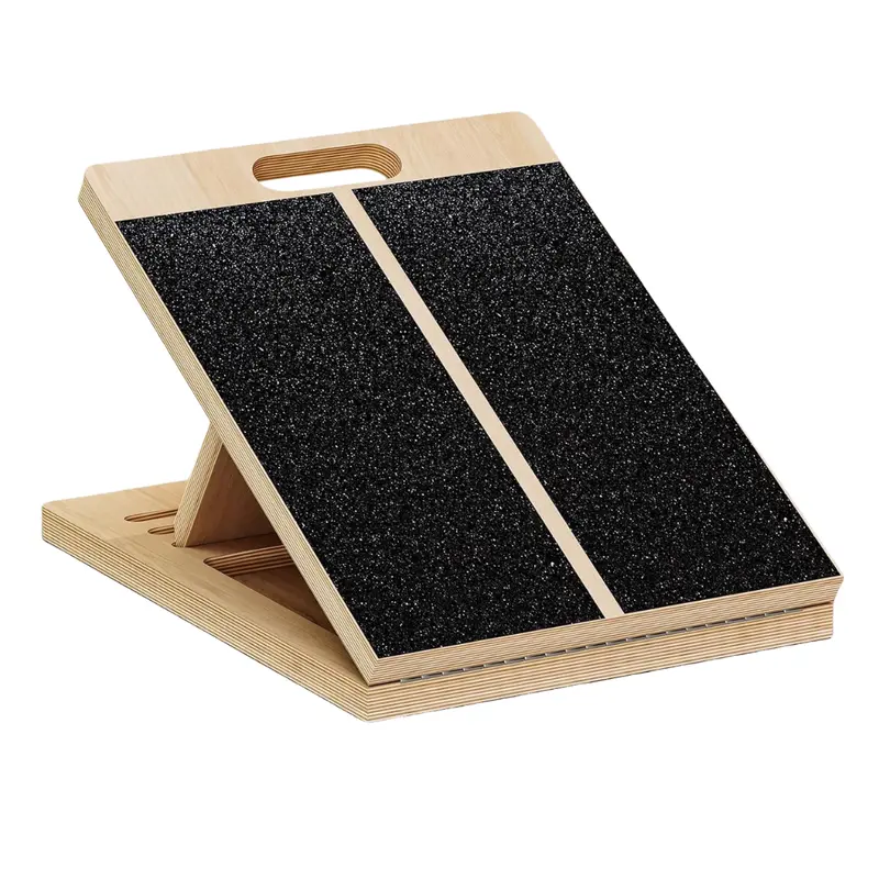 Natural Wood Slant Board – Calf Stretching & Mobility Aid for Squat Training and Recovery