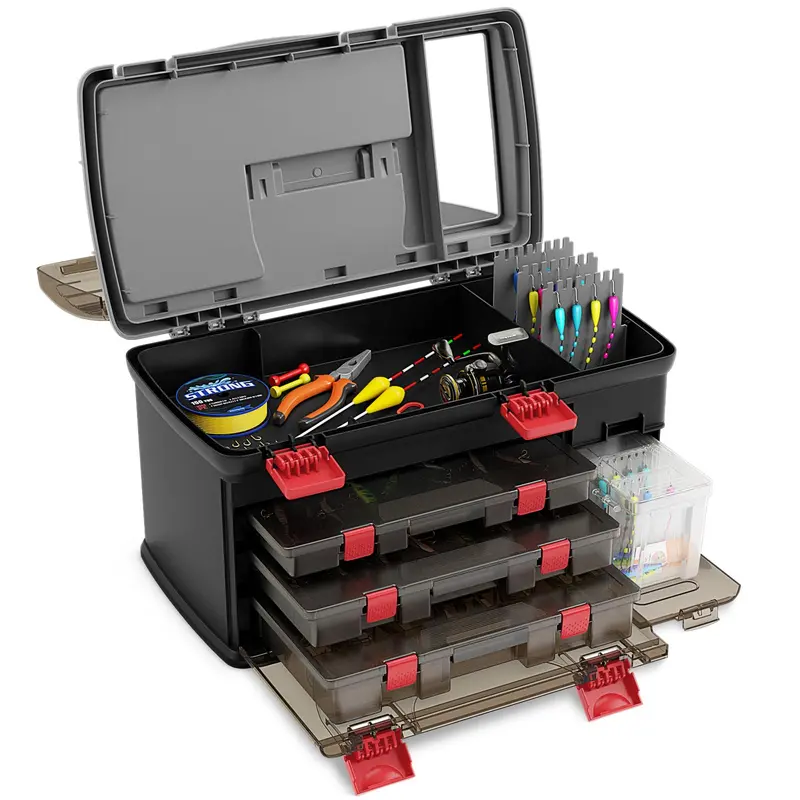 Spacious Tackle Storage Box – Large Portable Fishing Organizer with Compartmentalized Layout