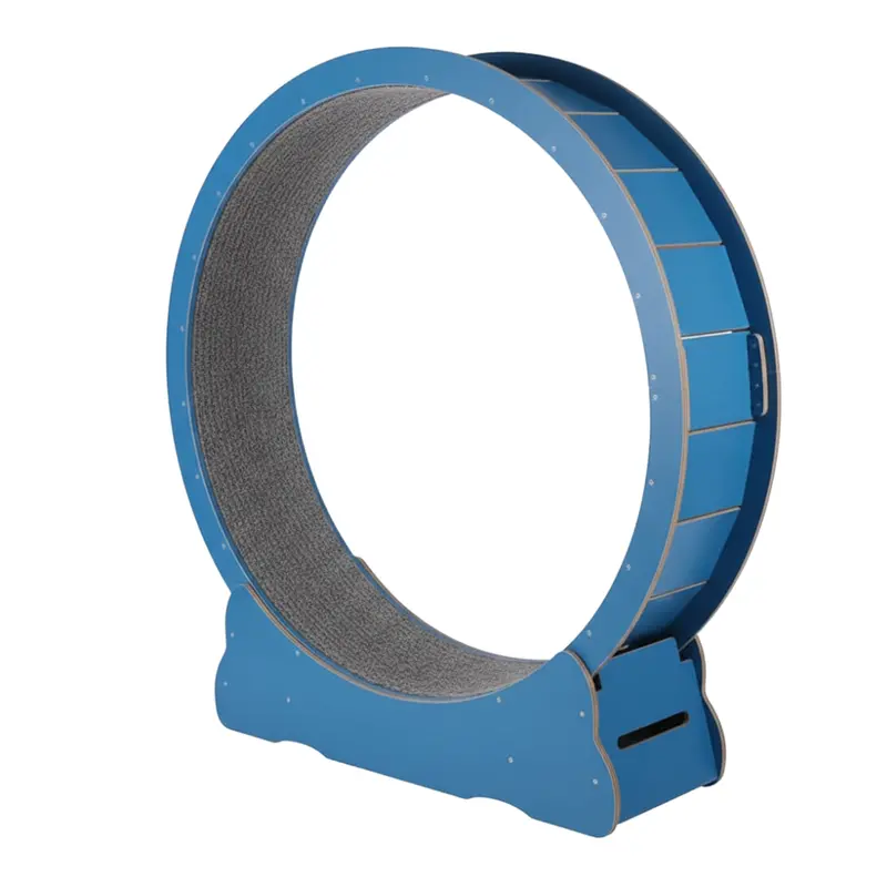 Quiet Indoor Cat Exercise Wheel – Stable Locking Base & Removable Carpeted Mat