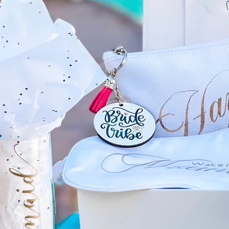 Custom Engraved Keychains for Wedding Favors or Gifts