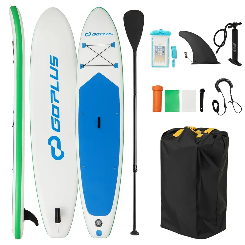 11-Foot All-in-One Inflatable Stand-Up Paddle Board – Features Waterproof Phone Pouch