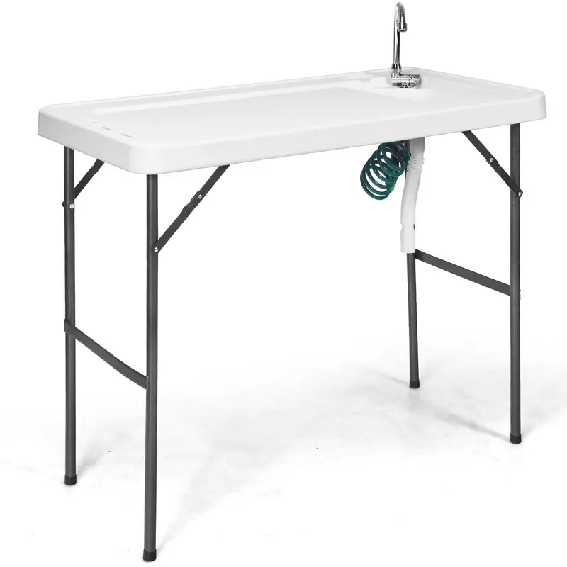 Foldable Fishing Table with Sink – Portable Fillet & Cleaning Station for Hunting and Camping