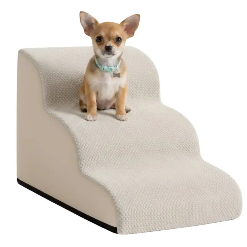 3-Step Lightweight Pet Staircase for Easy Access to Furniture