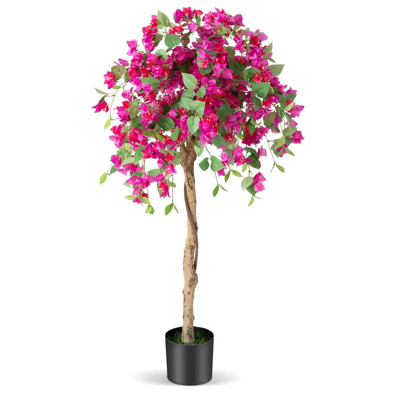 4.5-Foot Bougainvillea Artificial Tree with 312 Vibrant Silk Flowers