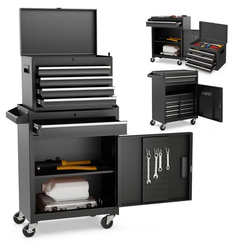 5-Drawer Rolling Tool Chest with Detachable Top Organizer Tray