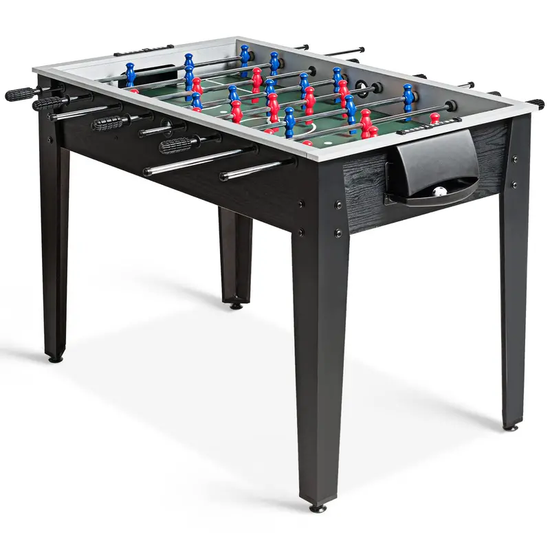 48-Inch Wooden Foosball Table – Classic Soccer Game Table with Two Balls and Dual Cup Holders