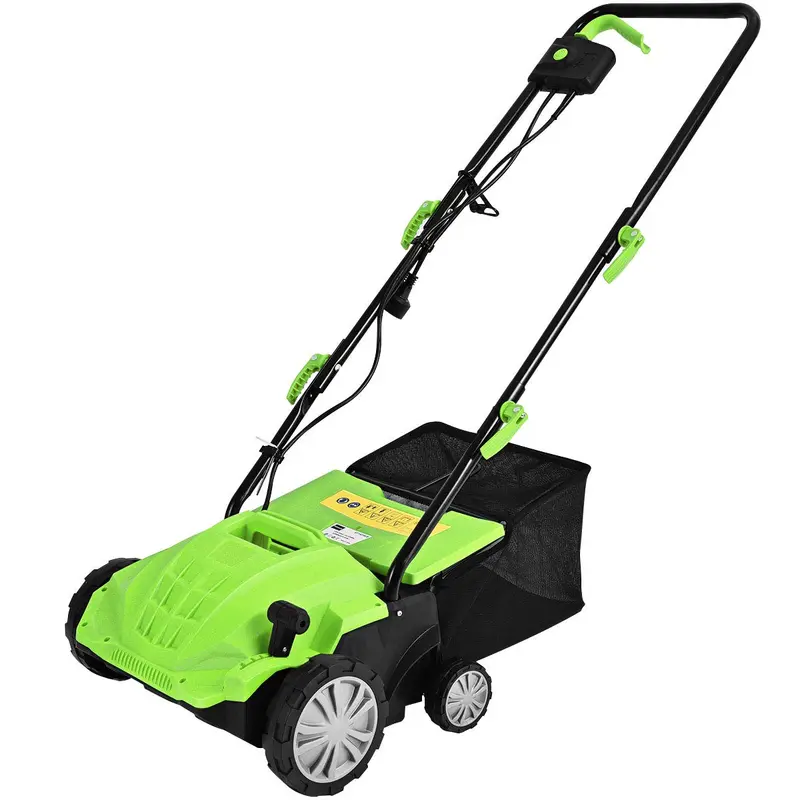 12-Amp 2-in-1 Electric Dethatcher & Weeder with Three-Position Depth Control