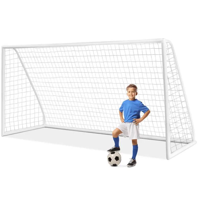 12′ x 6′ x 4′ Portable Soccer Goal – Quick-Assembly UPVC Frame with High-Tensile Netting