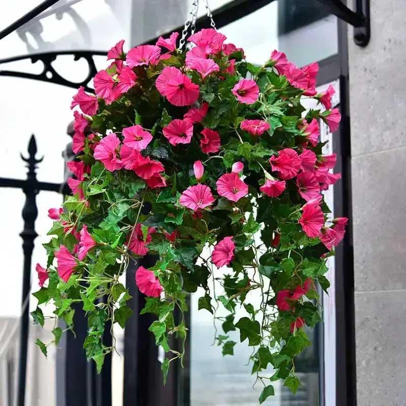 UV-Resistant Artificial Morning Glory Vines – 2-Pack Value Bundle