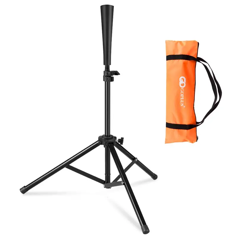 Adjustable Baseball & Softball Batting Tee on Stable Tripod Base for Home Training