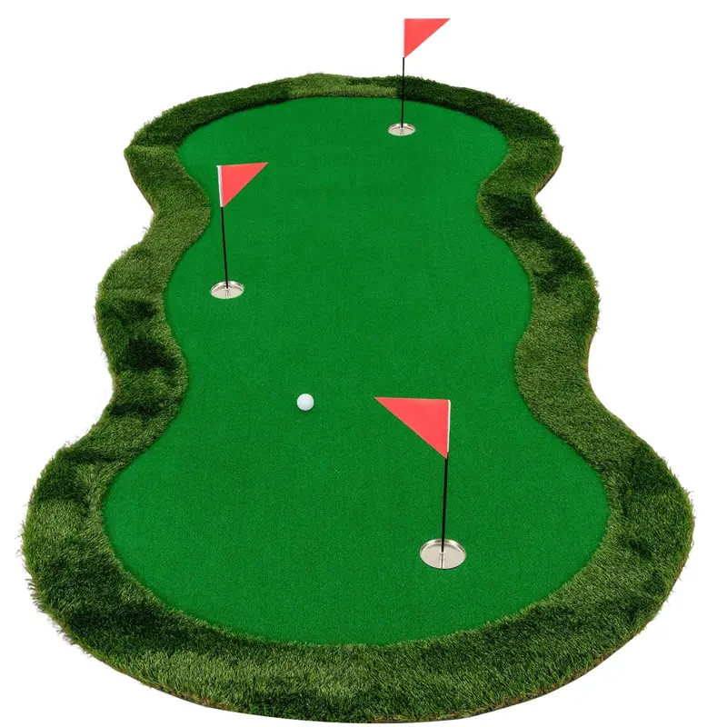 10′ x 5′ Backyard Golf Putting Green with 3 Holes & Flag Markers