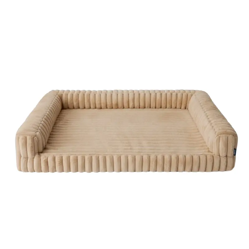 Non-Slip Orthopedic Pet Bed with Memory Foam Core, Bolsters, and Zippered Cover