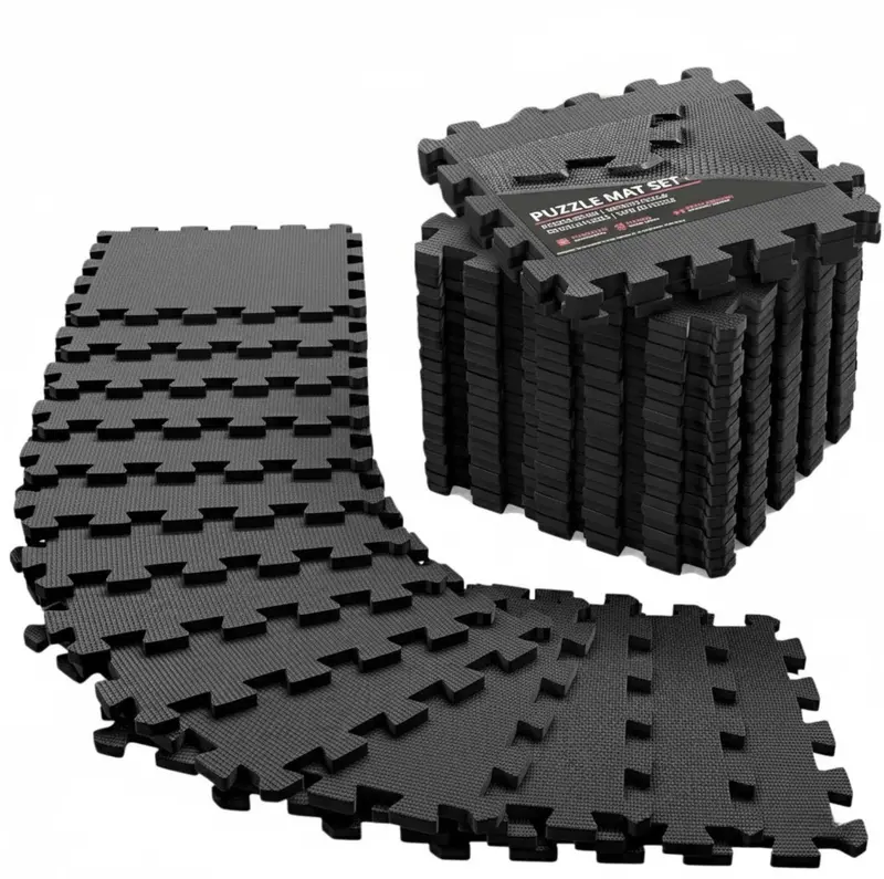 Home Gym Flooring Kit: Interlocking EVA Exercise Mats for Garage Use