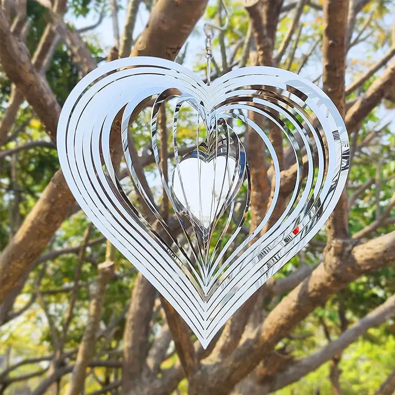 Rotating Stainless Steel Wind Chime Bell for Patios & Gardens