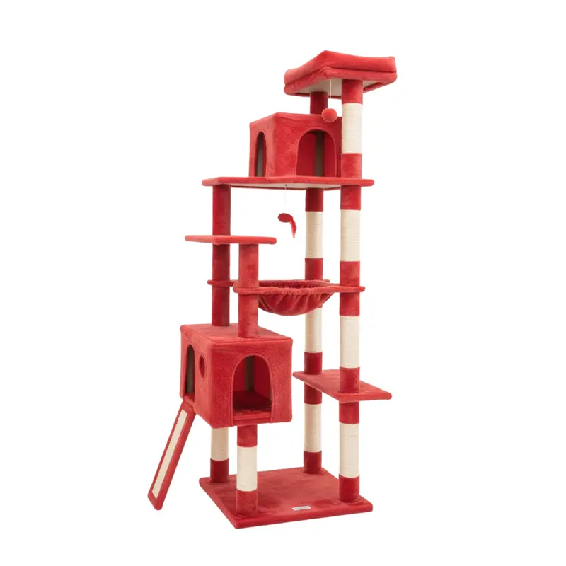 70-Inch Modular Cat Tree Tower with Hammock, Condo, and Scratching Posts