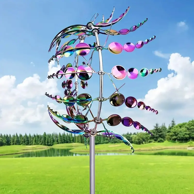 Metal Windmill Spinner for Outdoor Gardens | Weather-Resistant Wind-Powered Decor