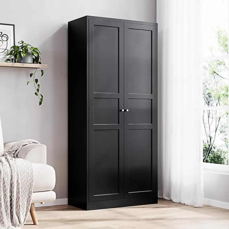 Yizosh Steel Storage Cabinet – Two-Door Floor Unit with Four Customizable Shelves