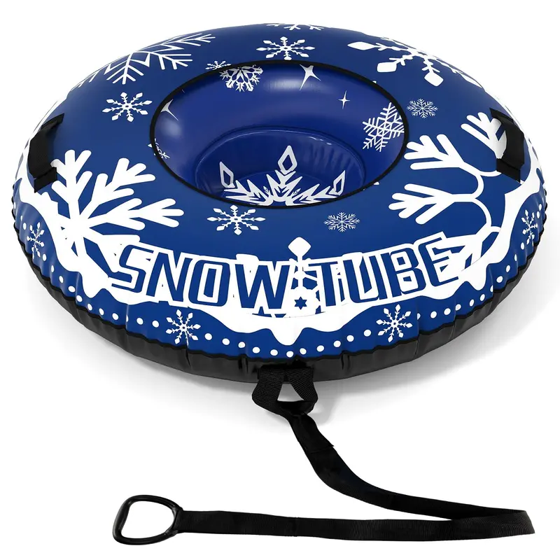 Heavy-Duty 42-Inch Snow Sled Tube – Reinforced Bottom, Detachable Tow Strap