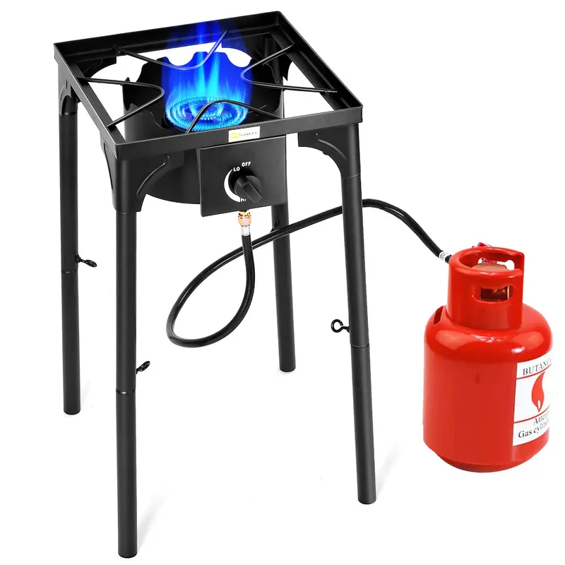 100,000 BTU Outdoor Propane Camp Stove – High-Pressure Gas Cooking Station