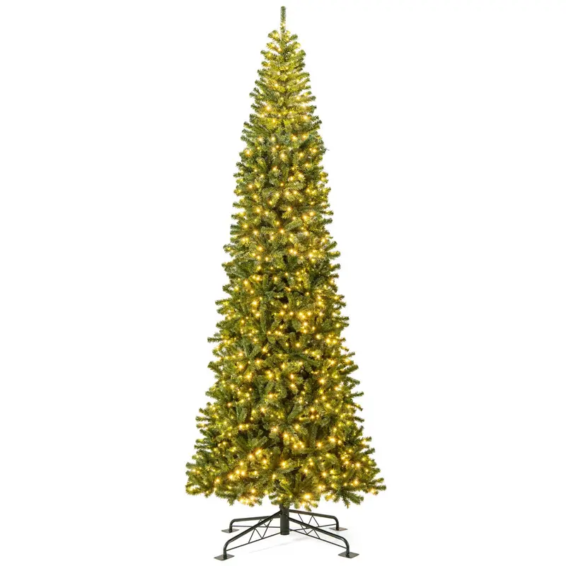 12-Foot Pre-Lit Artificial Christmas Tree – Fast-Connect Power System for Easy Setup