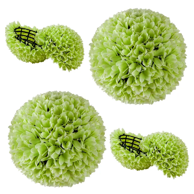 Two-Pack 11-Inch Outdoor Boxwood Topiary Balls – Realistic Faux Plant Spheres