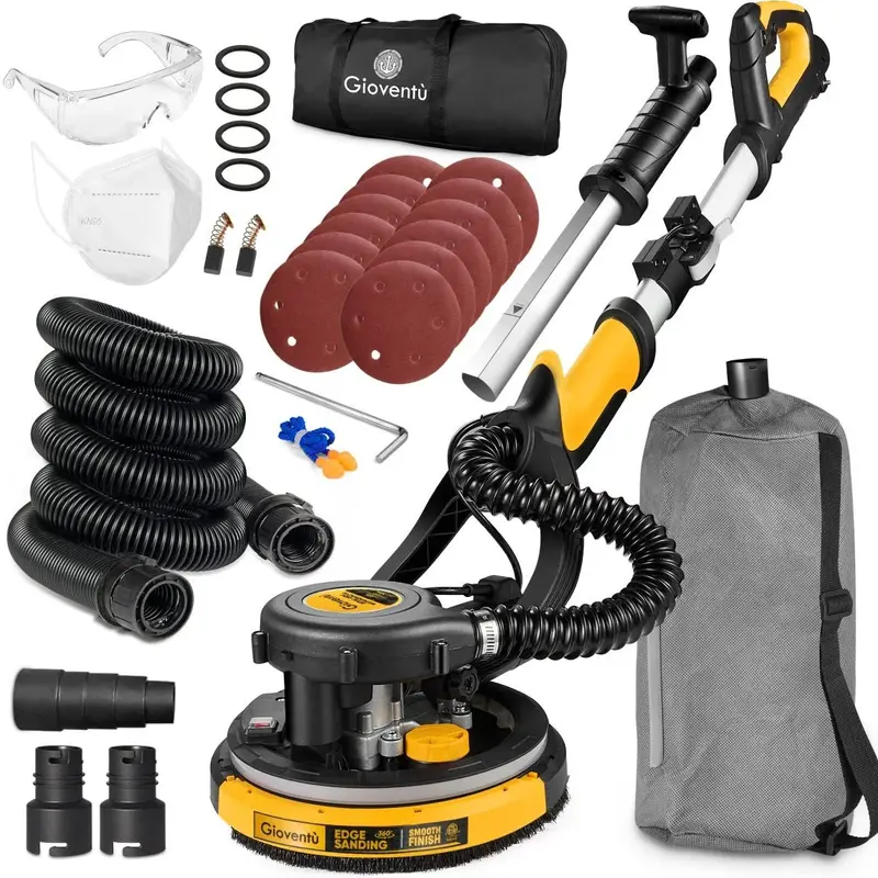Giovent® Corded Electric Drywall Sander with Built-in Dust Extraction – Popcorn Ceiling Ready