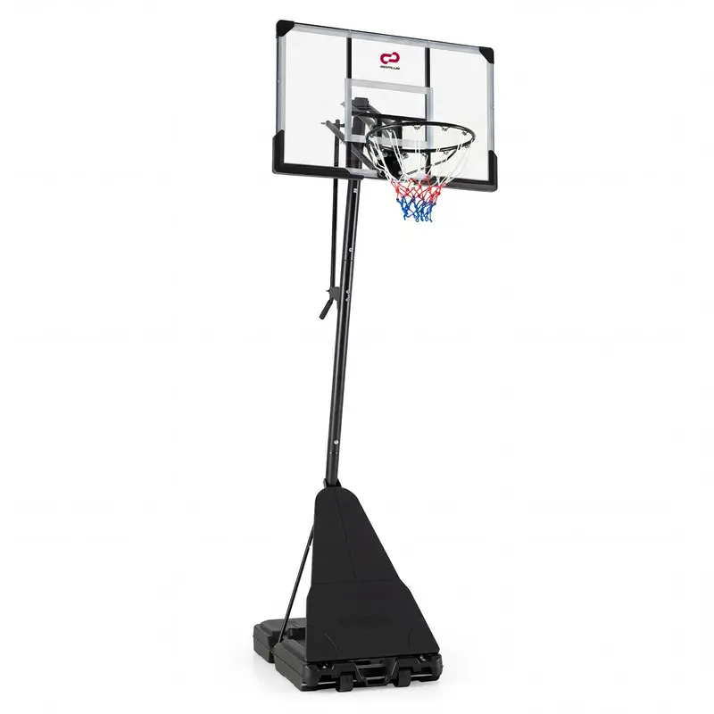 Gopplus Adjustable Outdoor Basketball Hoop – Portable 8 to 10 Foot Height System