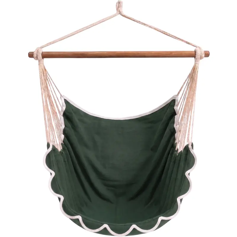 Durable Canvas Hammock Chair with Reinforced Steel Frame for Garden or Deck Use